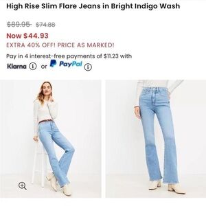 Loft jeans size 29 (8) new with tags!
